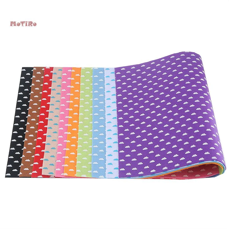

Motiro,Nonwoven Felt Fabric Patchwork,1mm Thickness Printed Polyester Cloth Bundle of Sewing&Home Decoration&Craft,30*30cm,10pcs