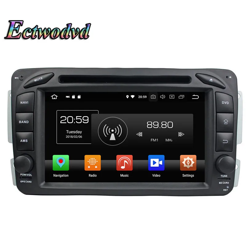 Clearance Ectwodvd Octa Core Car DVD GPS Navigation for Benz ML W163 CLK W209 (2002-2005)/C-Class W203 (2000-2004)/SLK W170 1998-2001 4
