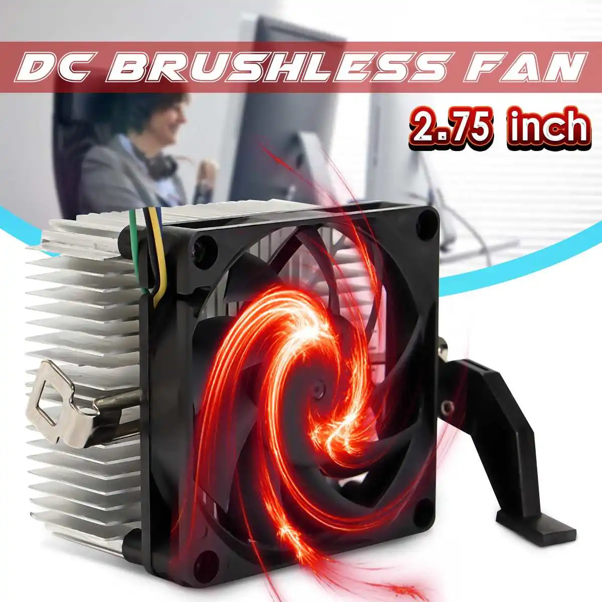 

CPU Cooler Fan 9 Leaf 4 Pins 95W CPU Cooling Fan Heatsink For AMD Socket AM2/3 754 939 940 1A02C3W00 Radiator Fan