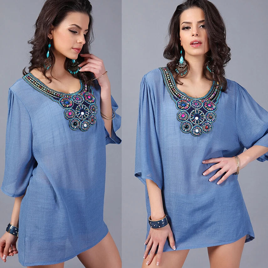 

blusas 2016 spring summer vintage casual tops casual Sunmer ladies tops hot sale womans shirts o-neck sexy blouse elegant