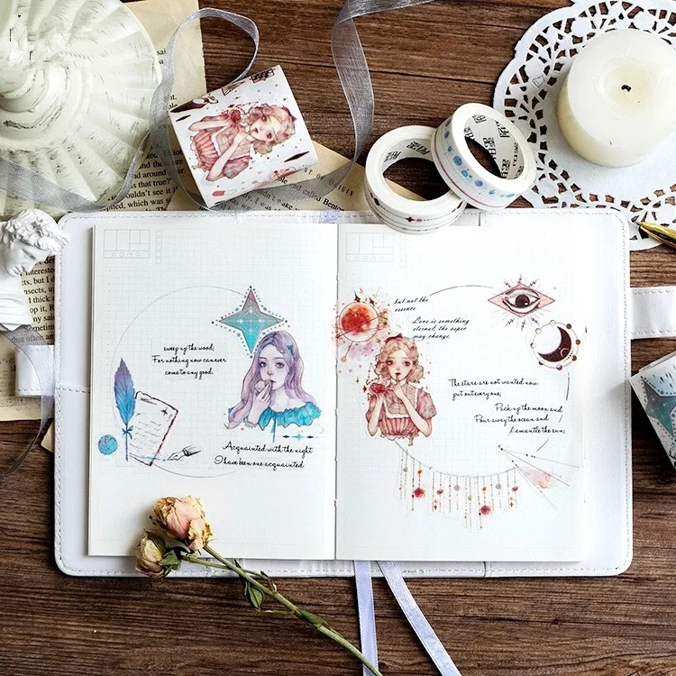

NEW Vintage picture scroll Ecg of the sequence Rose Gold decoration washi tape DIY planner scrapbooking diary masking tape