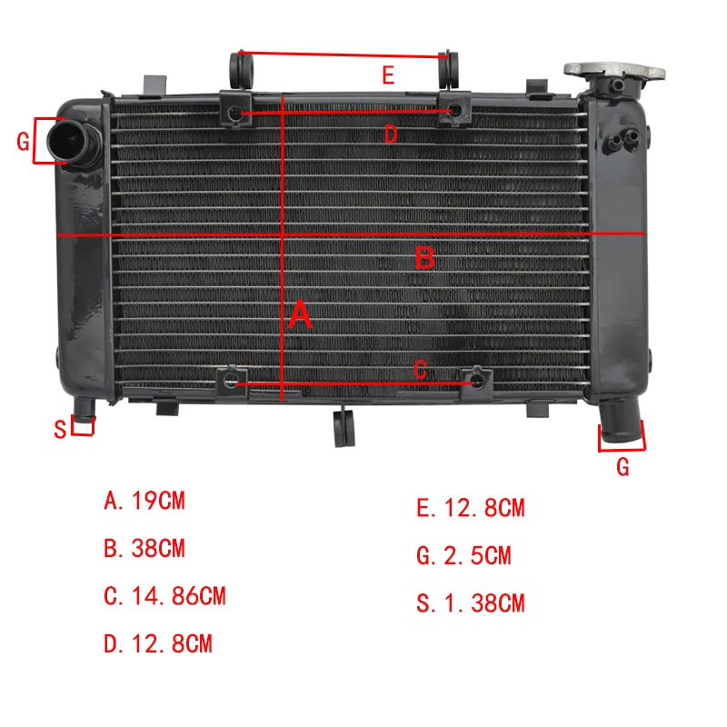 Для Yamaha FZ6 FZ600 2004-2010 FZ6N FZ6S FZ-6S FZ-6N FZ 600 радиатор двигателя мотоцикла алюминиевый заменяемые ЧАСТИ охлаждения