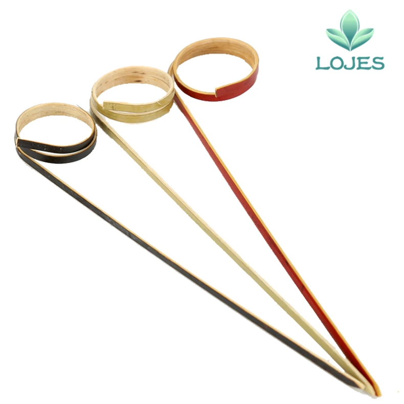 100 Pcs 12cm Disposable Bamboo Fork Sandwich Fork Stick Pick Skewer