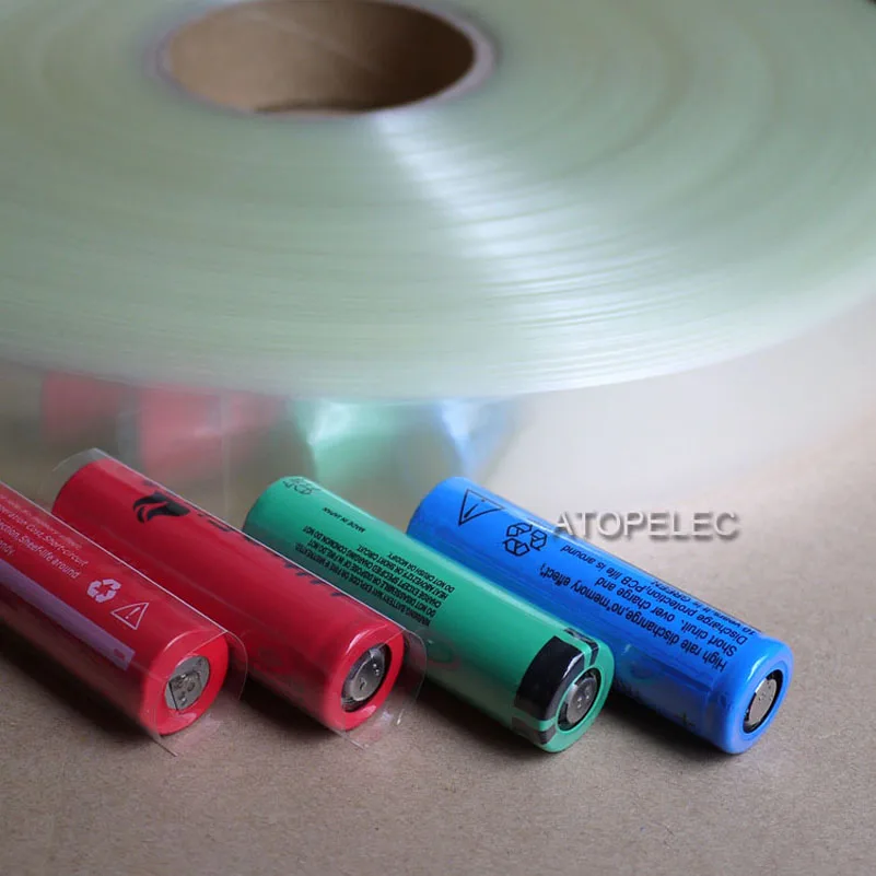 2 м(18650 18500 обмотка батареи) ширина 29,5 мм/диаметр 18,5 мм ПВХ 2:1 термоусадочная трубка черный/красный/желтый/зеленый/синий/белый/прозрачный - Цвет: Бесцветный
