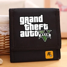 Новое поступление Grand Theft Auto холст бумажник для Обувь для мальчиков модные GTA Женские Кошельки игры зажим для денег