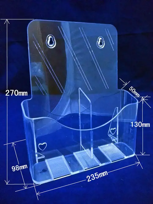 Прозрачная A6 2 кармана пластиковая акриловая брошюра, подставка для дисплея, для вставки листовок, 40 шт. хорошего качества