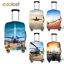 Airplane Design Luggage Cover for 18-32 Inch Trolley Case Bag Aircraft Helicopter Suitcase Protective Covers Travel Accessories