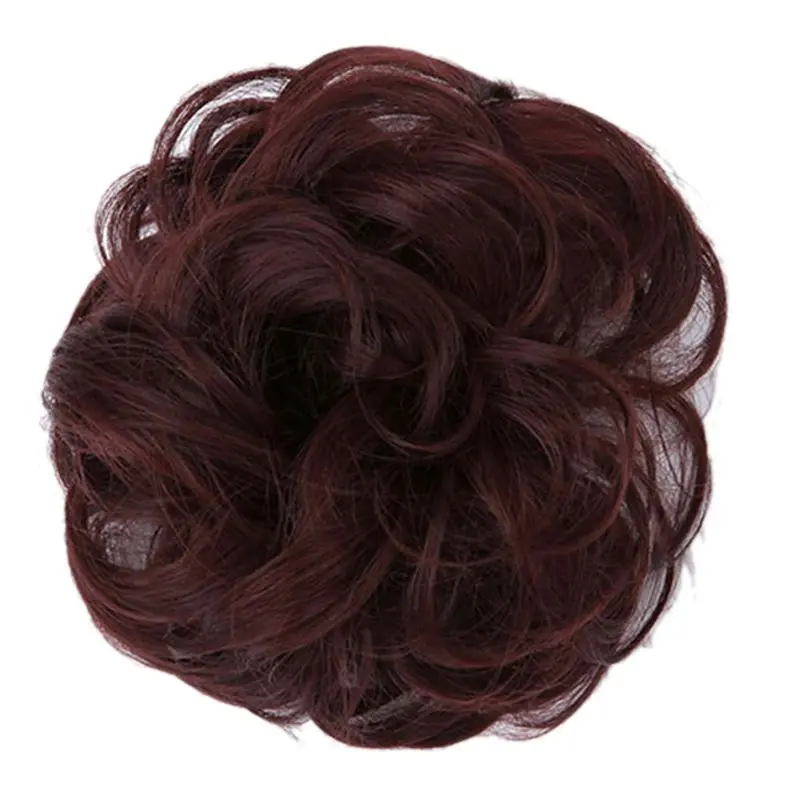 Для женщин и девушек, синтетические волосы для наращивания, пучок, Пончик, хвостик, держатель, эластичная волна, кудрявый парик, декоративные накладные волосы, обруч, резинки для волос - Цвет: G