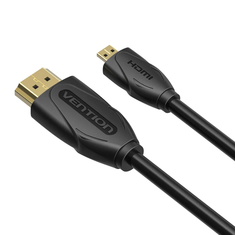 Vention Micro HDMI к HDMI кабель позолоченный HDMI 1,4 V 3D 1m 1,5 m 2m высококачественный hdmi-кабель, адаптер для планшета HDTV камеры