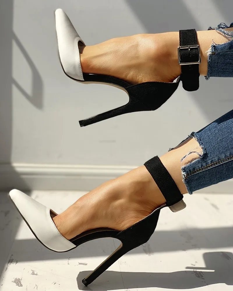 Women Summer Thin High Heels 10cm Buckle Peep Toe Gladiator Sandals Office Hollow Out Sandals Party Pumps Wedding Ladies Shoes Women Summer Thin High Heels 10cm Buckle Peep Toe Gladiator Sandals Office Hollow Out Sandals Party Pumps Wedding Ladies Shoes
