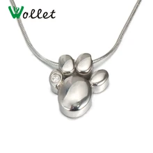 Ювелирные изделия Wollet очаровательная мода магнитный кристалл собачья лапка со стразами кулон ожерелье для женщин Девушка