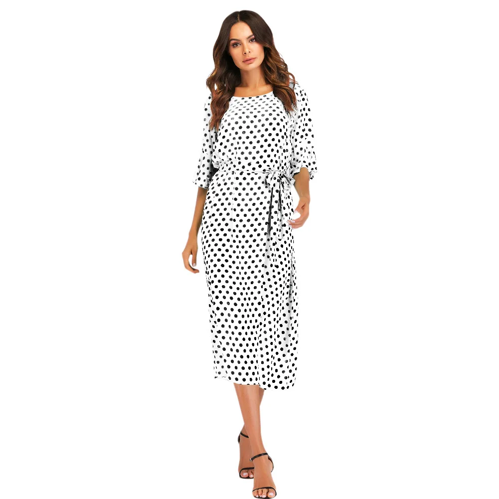 Aliexpress.com : Buy Summer Dress for Women Polka Dot Print Loose Dress ...