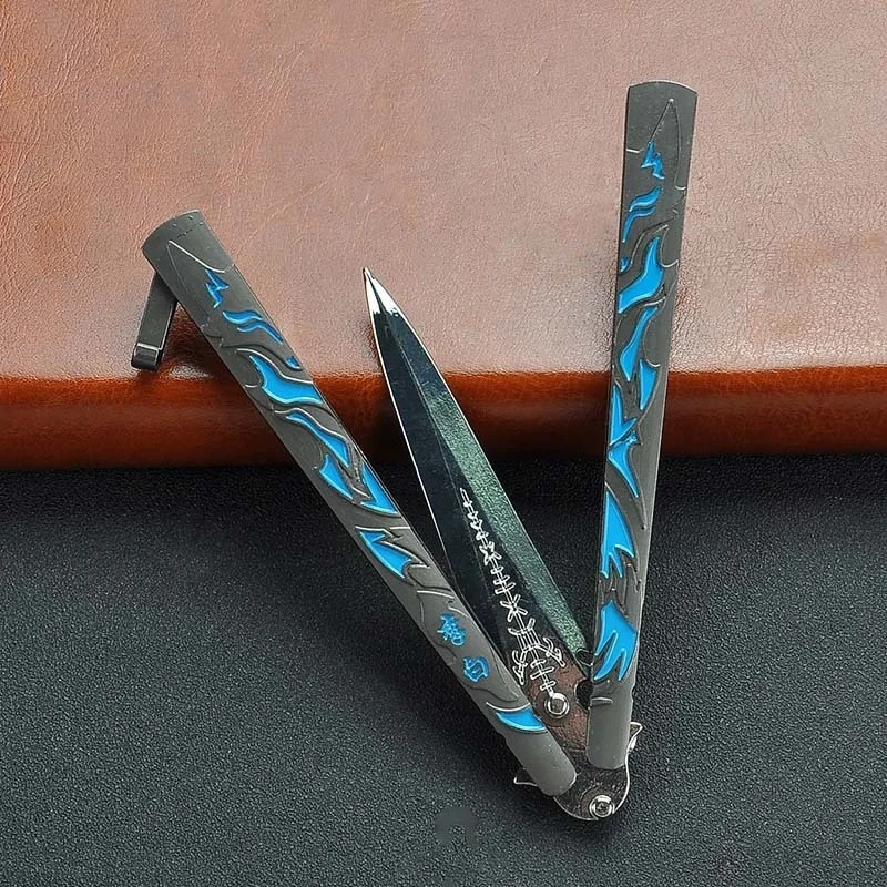 

Unsharpened Blade Butterfly Knife Trainer Practice Training Tool Balisong Trainer Unsharpened Blade Toy