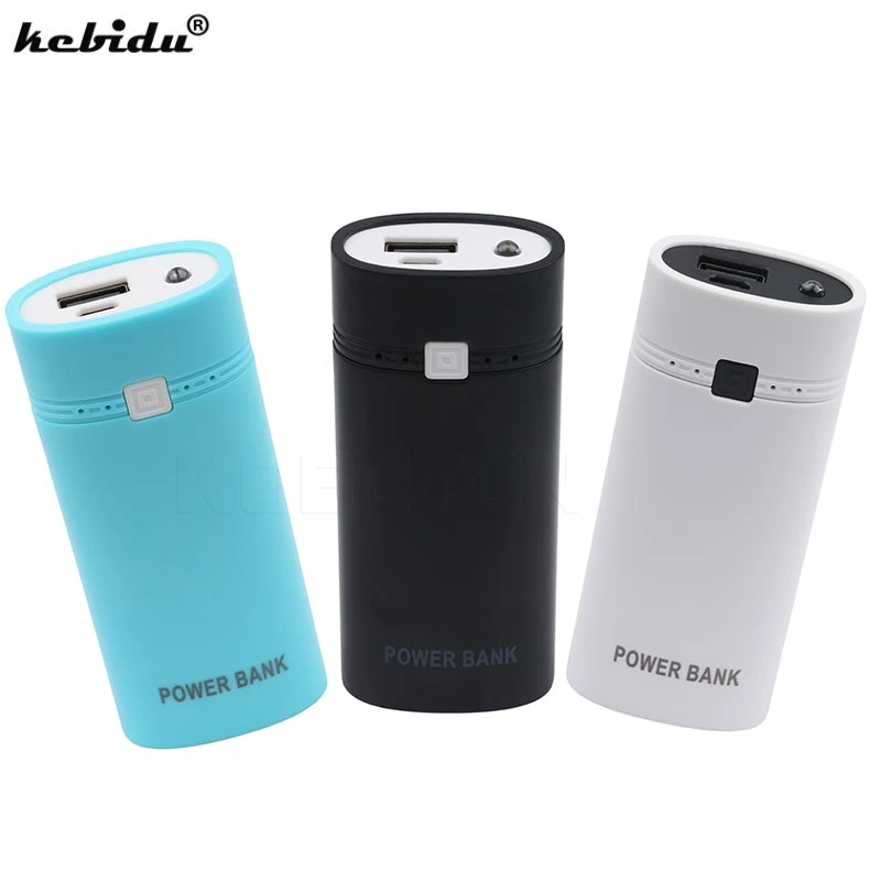 

kebidu Charger DIY KIT 2x18650 Portable Battery Power Bank Shell Case Smart Chips Protection Powerbank Box 5200mAh (No Battery)