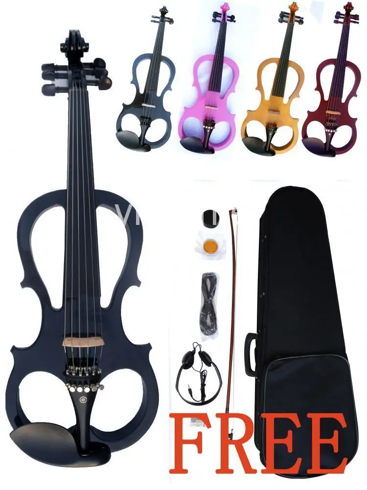 

New 6 String 4/4 Electric Violin Powerful Sound Solid wood Ebony part #4