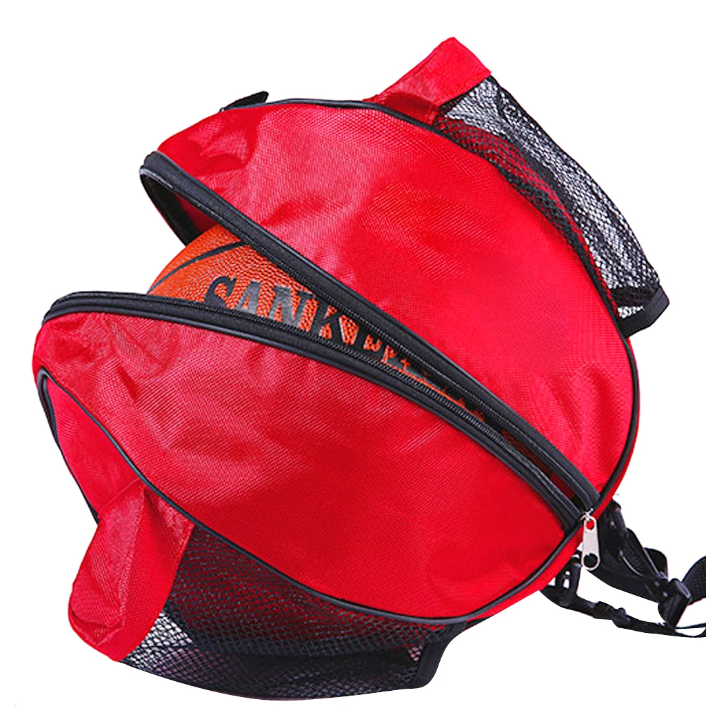 PVC Waterproof Backpack Basketball Carry Bag + Adjustable Shoulder Strap Red Volleyball Men Football Ball Bag Outdoor Sport Game