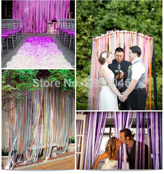 

Custom Made Height 2M Creative Ribbon Curtain Door Window Home Wedding Party School Layout