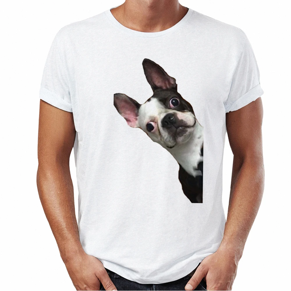 Summer 2018 Animal Male T shirts Boston Terrier 3d Graphic Tees Men ...