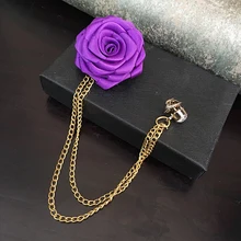 Унисекс Франция романтический воротник лацкан булавка брошь лук галстук жениха свадебный костюм роза цветок цепь бабочка стразы аксессуары для корсажа