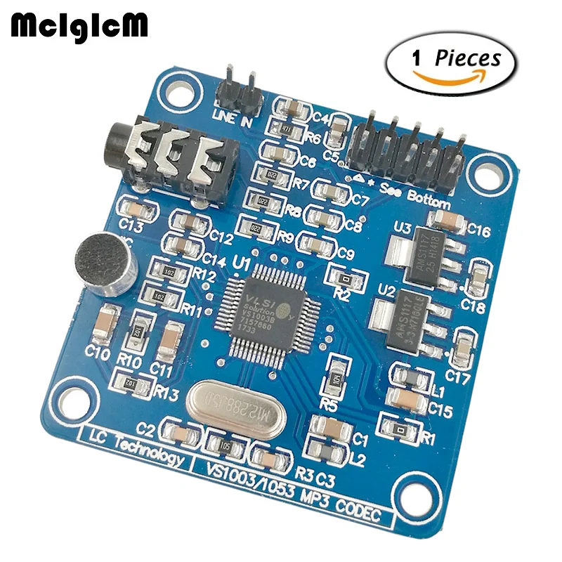 MCIGICM VS1003 VS1003B MP3 модуль декодирования содержащий микрофоны STM32 микроконтроллер