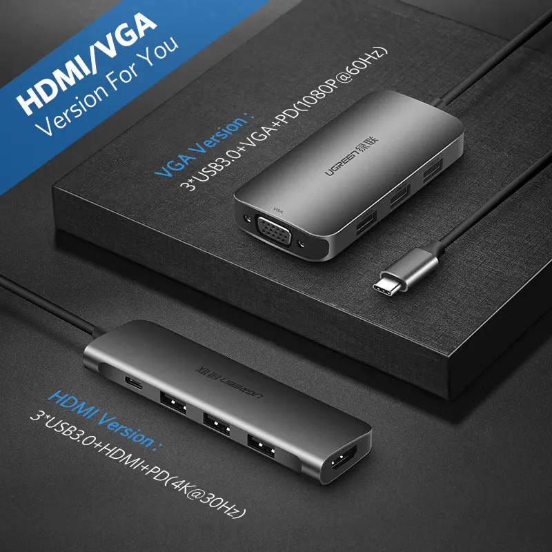 Ugreen USB C HUB USB-C to 3.0 HUB HDMI Thunderbolt 3 Adapter for MacBook Samsung Galaxy S10 Plus Huawei P30 Pro Type C USB HUB Ugreen USB C HUB USB-C to 3.0 HUB HDMI Thunderbolt 3 Adapter for MacBook Samsung Galaxy S10 Plus Huawei P30 Pro Type C USB HUB