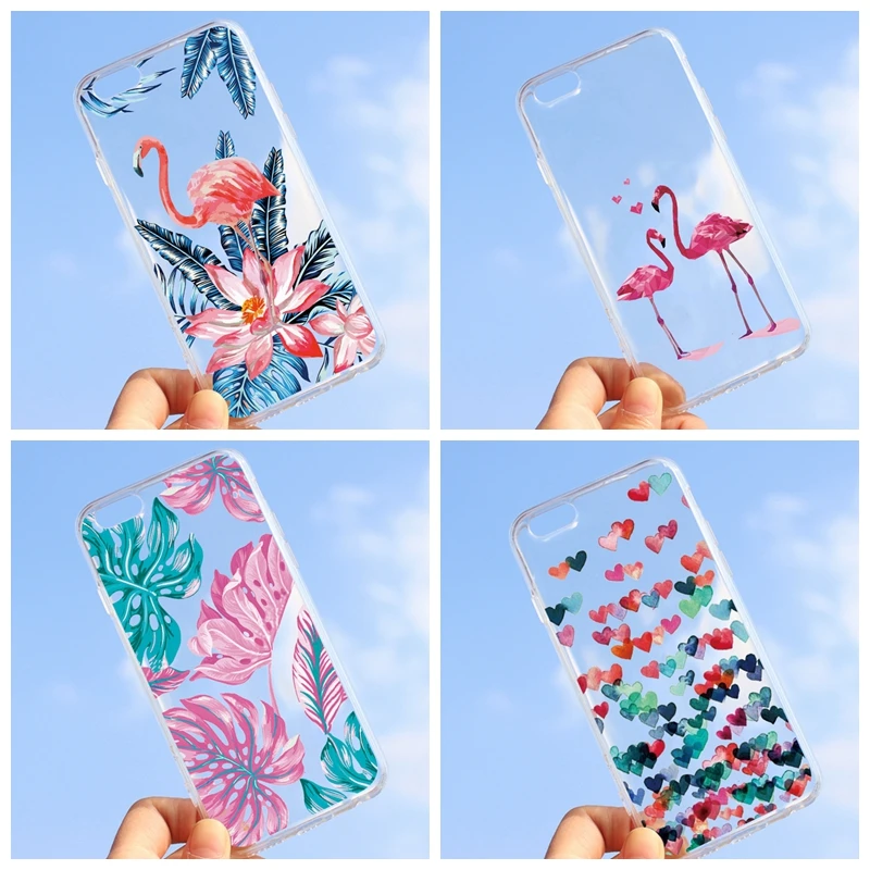 

Soft TPU Pattern Case For iPhone XR X 8 7 6 6S Plus 5S 5 S SE Flowers Birds Animals Painted Cover For iPhone XS Max Slim Shell