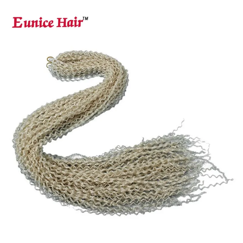 

28Inch Eunice Hair African 3s Box Hair Braids Blonde black #99j #613 Color long Synthetic Crochet Hair Extensions 28strands/pack