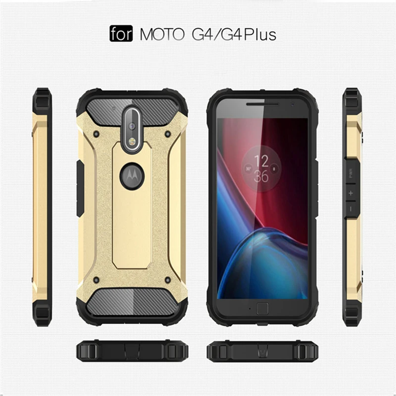 Strong Hybrid Tough Shockproof Armor Phone Back Case Cover For Motorola Moto G4 G4 Plus Anti-Knock Matte Rugged Impact Fundas (11)