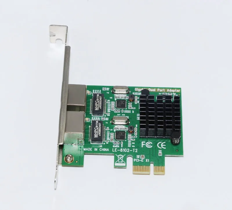 Высококачественная сетевая карта Gigabit Ethernet PCI-Express сетевая карта 1000 м PCIE 2 порта RJ45 NIC сервер Lan адаптер для настольного ПК