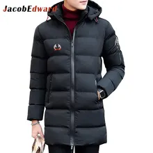 Winter Mens Long Parka Coat Black Navy Mens Jackets And Coats 100% Polyester Men’s Brands Clothing Jackets Coat Size L-4XL Parka