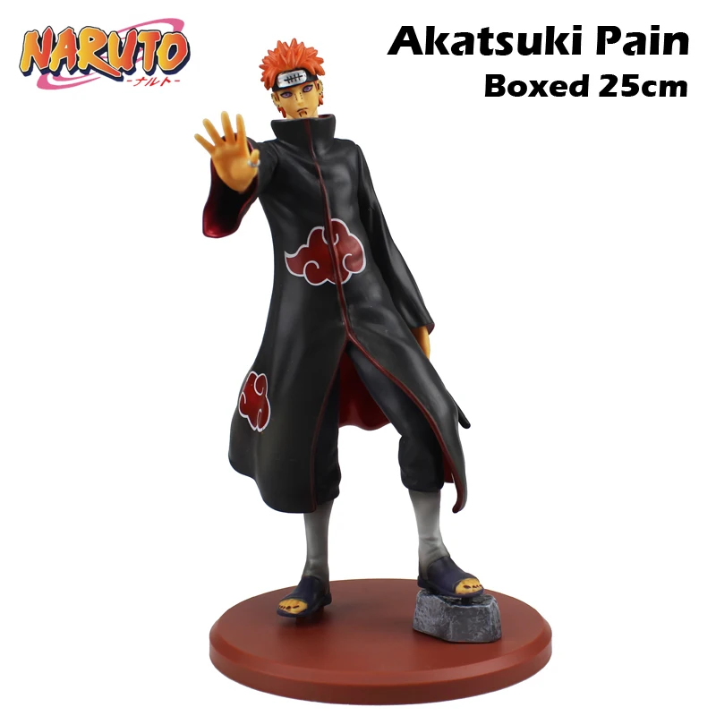 

Free Shipping 10" Naruto Shippuuden Anime Akatsuki Boss Pain Tendo Yahiko Boxed 25cm PVC Action Figure Model Doll Toys Gift
