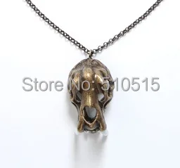 Фото Готическое ожерелье с черепом динозавра со смайликом, подвеска с черепом, саблей, зубцами, тигром, черепом, готические украшения №5
