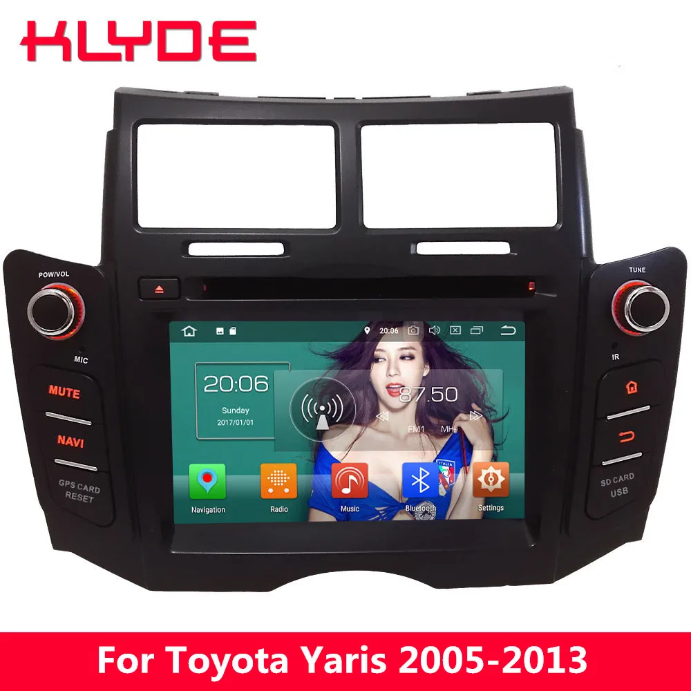 

KLYDE 4G Android 8.0 Octa Core 4GB+32GB Car DVD Multimedia Player For Toyota Yaris 2005 2006 2007 2008 2009 2010 2011 2012 2013