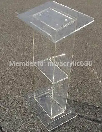 

pulpit furniture Free Shipping Popularity Squre Beautiful Modern Design Cheap Clear Acrylic Lectern acrylic podium plexiglass
