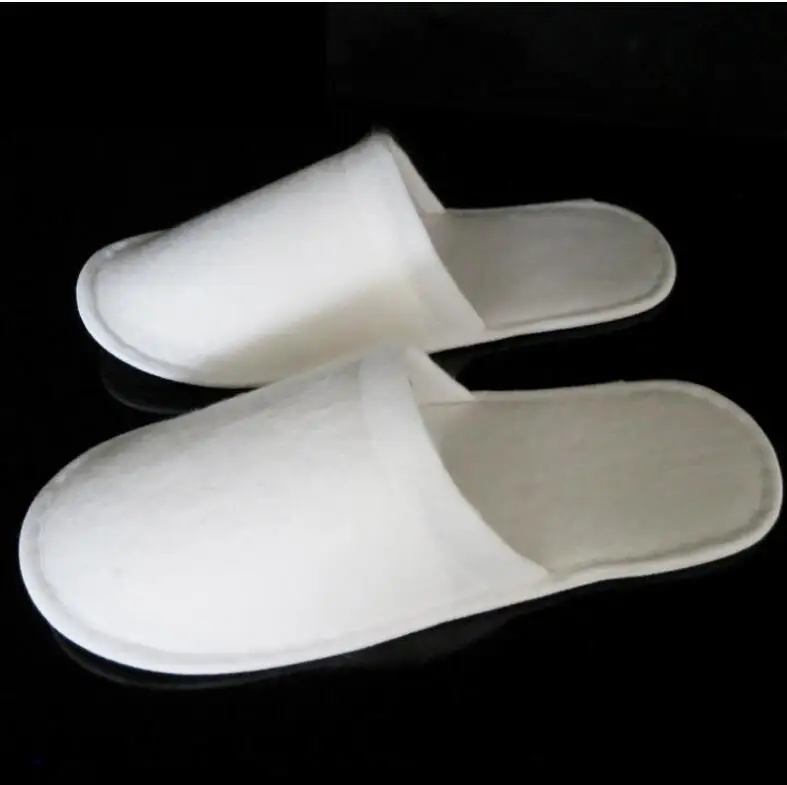 5 Pair Hotel Travel Spa Disposable Slippers Home Guest Slippers white blue shoes