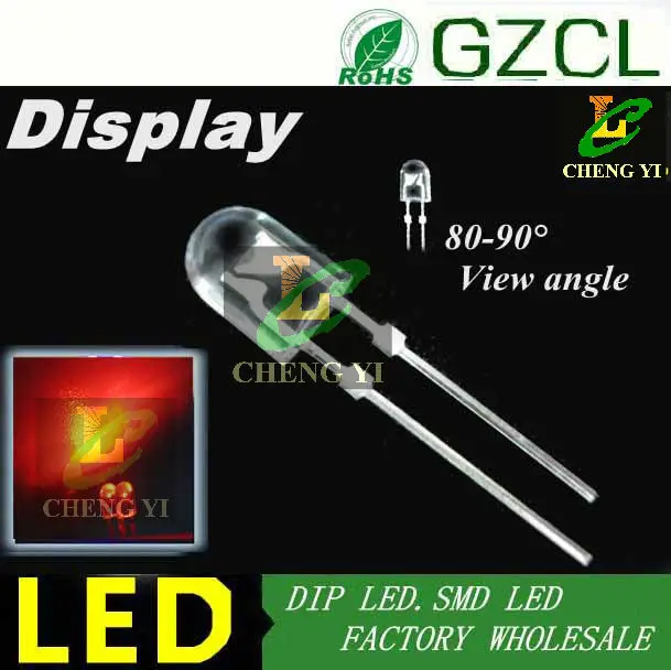 Янтарный дисплей 5 мм dip led 585 595nm Овальный 546 диодный 2 0 V с застрявшей точкой|led led|diode