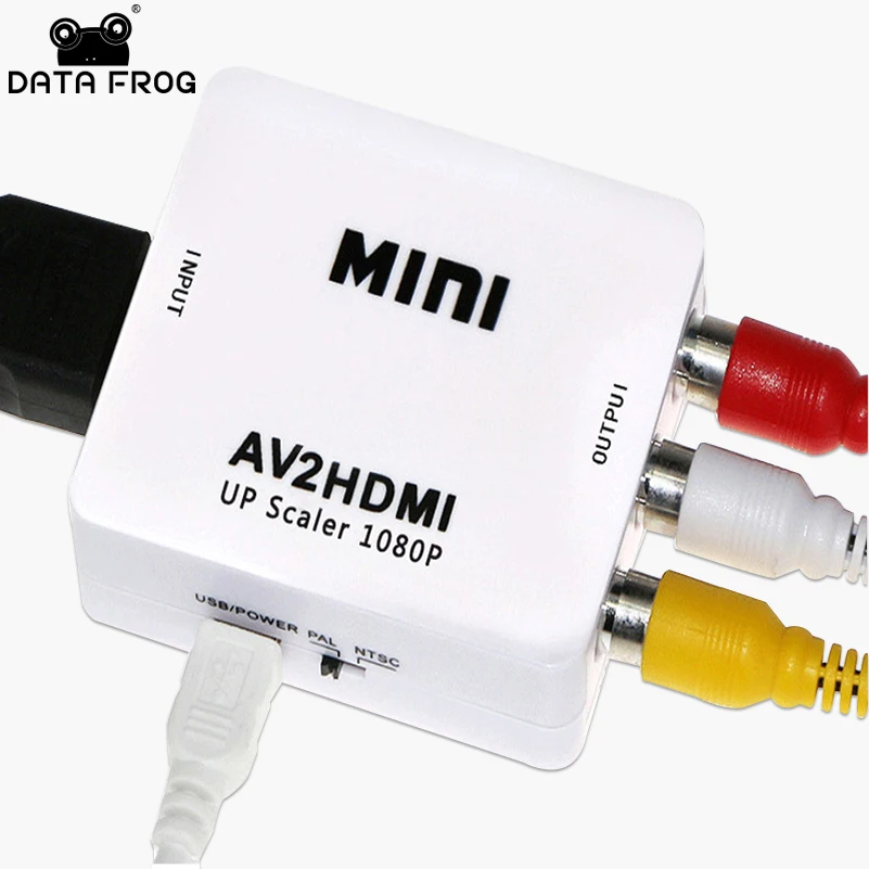 

Mini AV to HDMI Video Converter AV2HDMI RCA AV HDMI CVBS to HDMI Adapter For PS3 PS4 PC DVD Projector 720/1080p UP Scaler