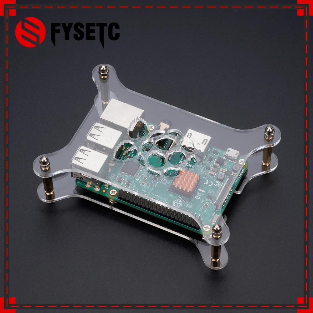 6 слойный акриловый чехол для Raspberry Pi 3 прозрачный корпус с логотипом телефона и