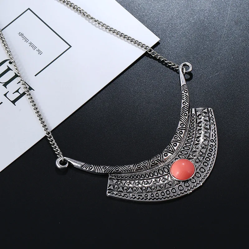Vintage Tibetan Miao Silver Metal Tassel Bead Chinese Style Charm Original Chokers Necklace Collier Turkish Gypsy Ethnic Jewelry