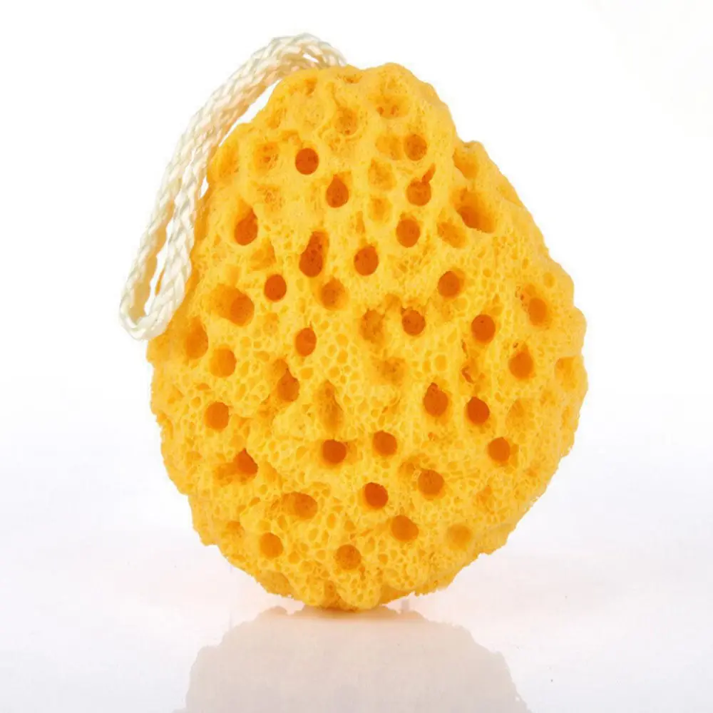 Натуральная морская губка для тела для душа мойка спа Loofah сотовая форма для новорожденных ванна для взрослых Детские губки кисти горячая Распродажа Новинка - Цвет: yellow