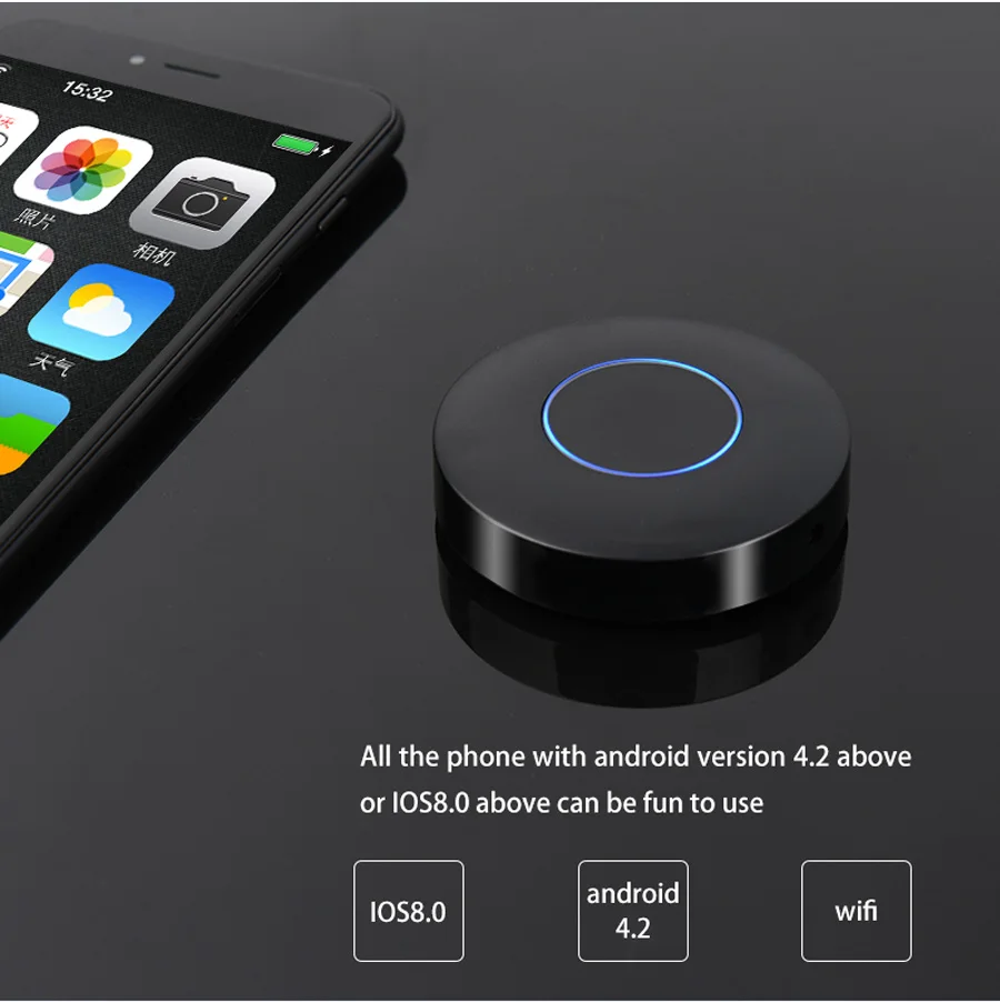  HD + uscita AV Q1 Mirroring Dongle wifi display del ricevitore Android TV bastone HDMI + USB + Audi