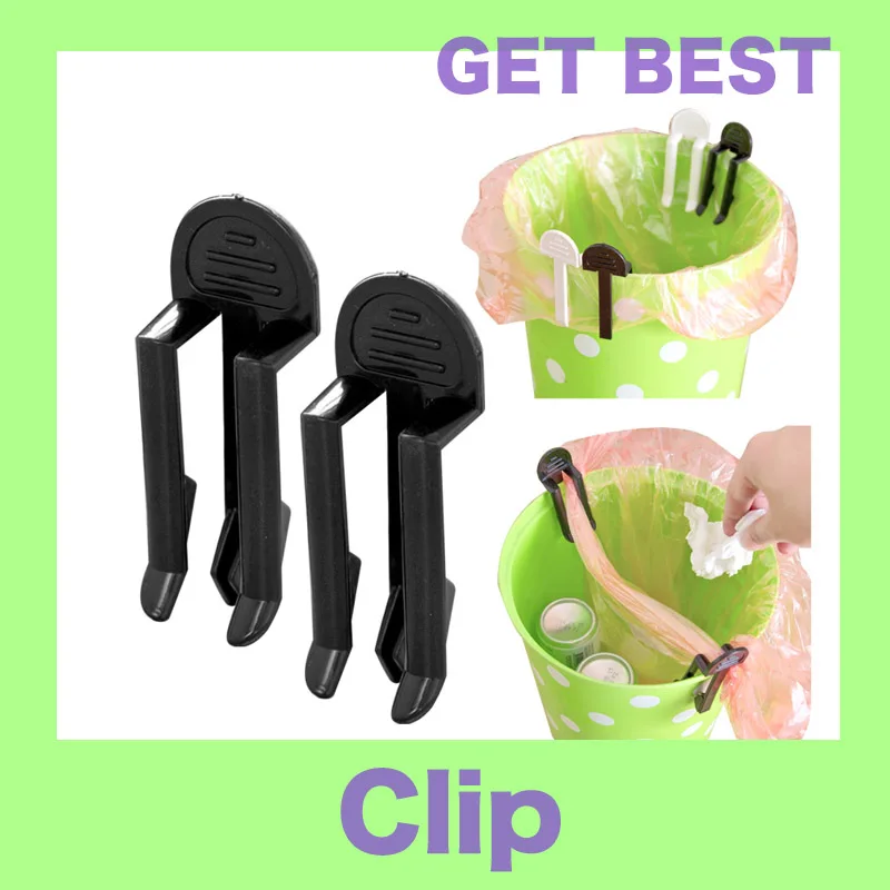 

2pc/pack 2pack/lot total 4pcs rubbish bag bucket clip houselinen