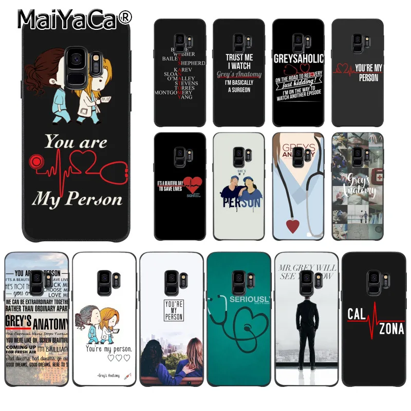 

MaiYaCa You're My Person Greys Anatomy DIY Phone Case for Samsung Galaxy S8 S7 edge S6 S10 Lite S10Plus S10E S9