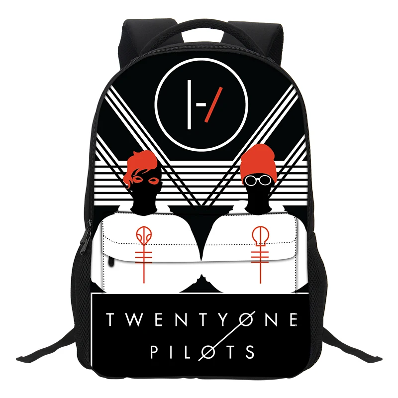 VEEVANV 2018New Cartoon Boys Laptop Shoulder Bags Twenty One Pilots Printing Backbacks School Bookbag for Teenagers Boys Mochila
