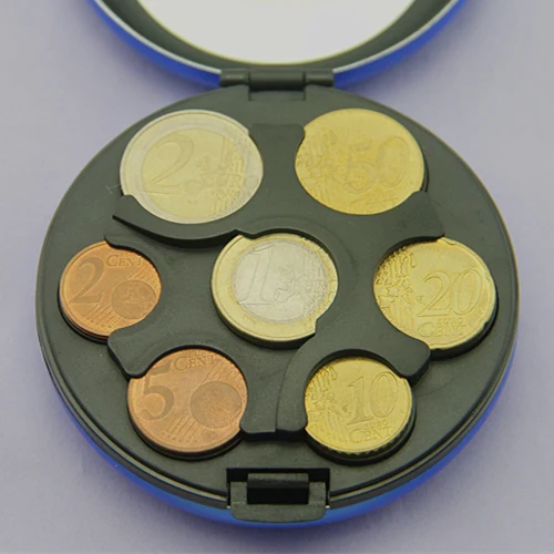 metal coin purse euro coin box aluminum purse coin walletin Coin