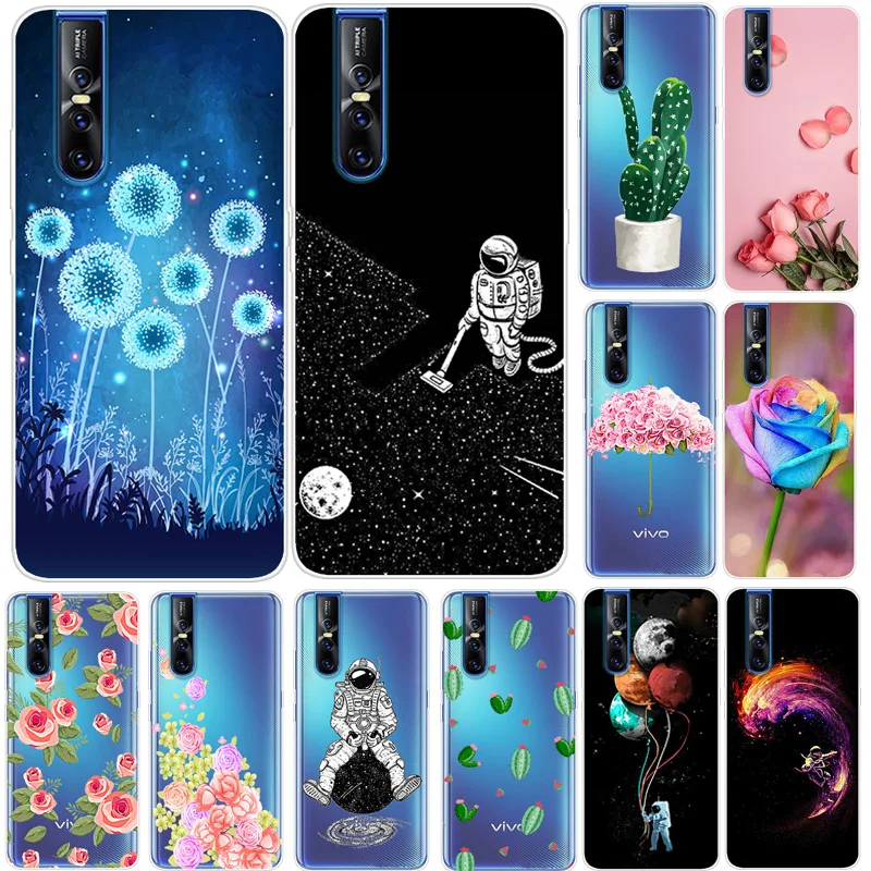 

Cases For VIVO V15 Pro Phone Cover Soft Silicone Colorful Printing Back Case Cover For VIVO V15 Pro Vivo V15Pro Floral Capa 6.39