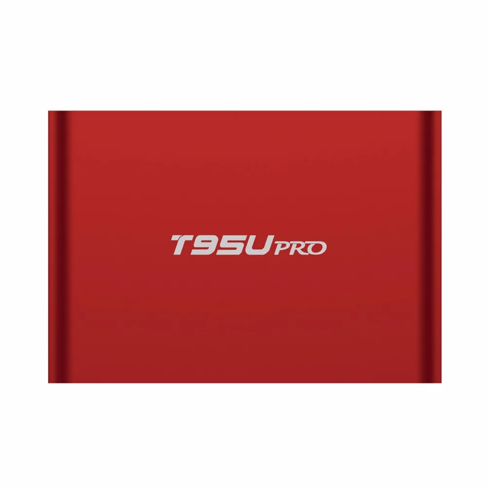 ТВ приставка T95U Pro с LED дисплеем 50 шт. Smart TV Android металлический корпус красный цвет