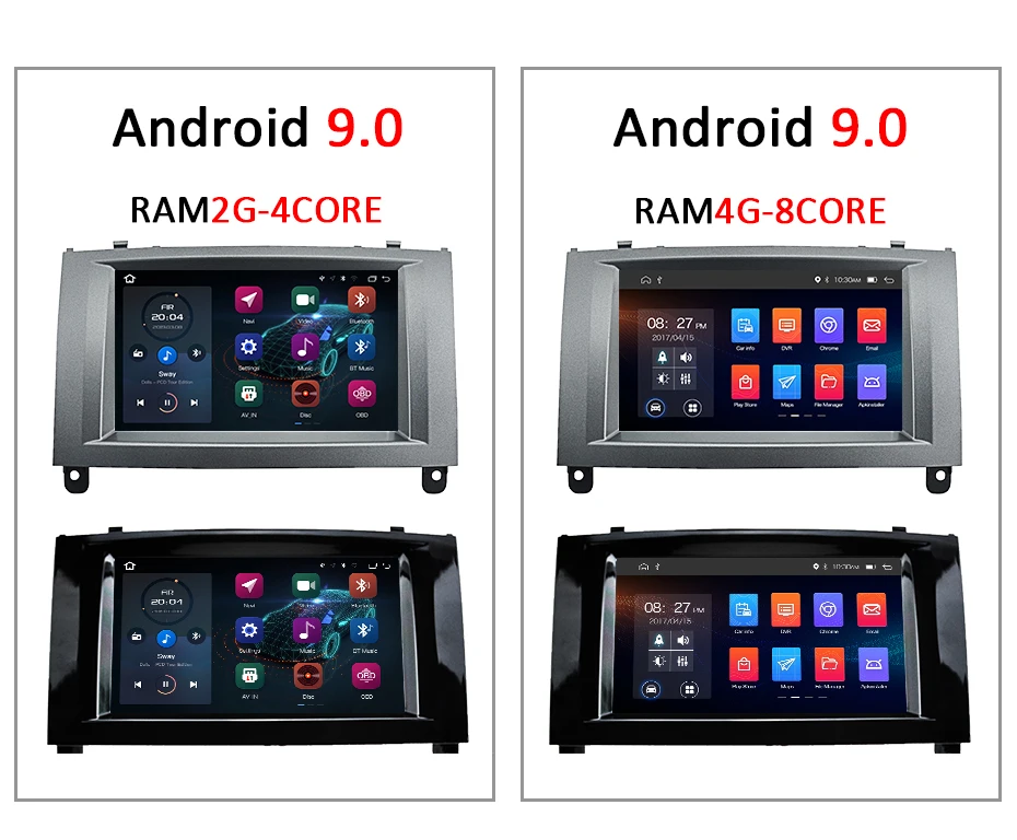 Excellent Android 9.0 DSP Auto GPS for Peugeot 407 2004 2005 2006 2007 2008 2009 2010 Multimedia Screen Navigation Stereo Radio DVD Player 3