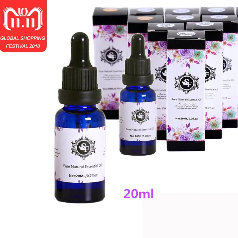 1Pc 20ml Essential Oils For Aromatherapy Diffusers Pure Essential Oils