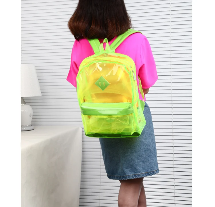 clear plastic bookbag
